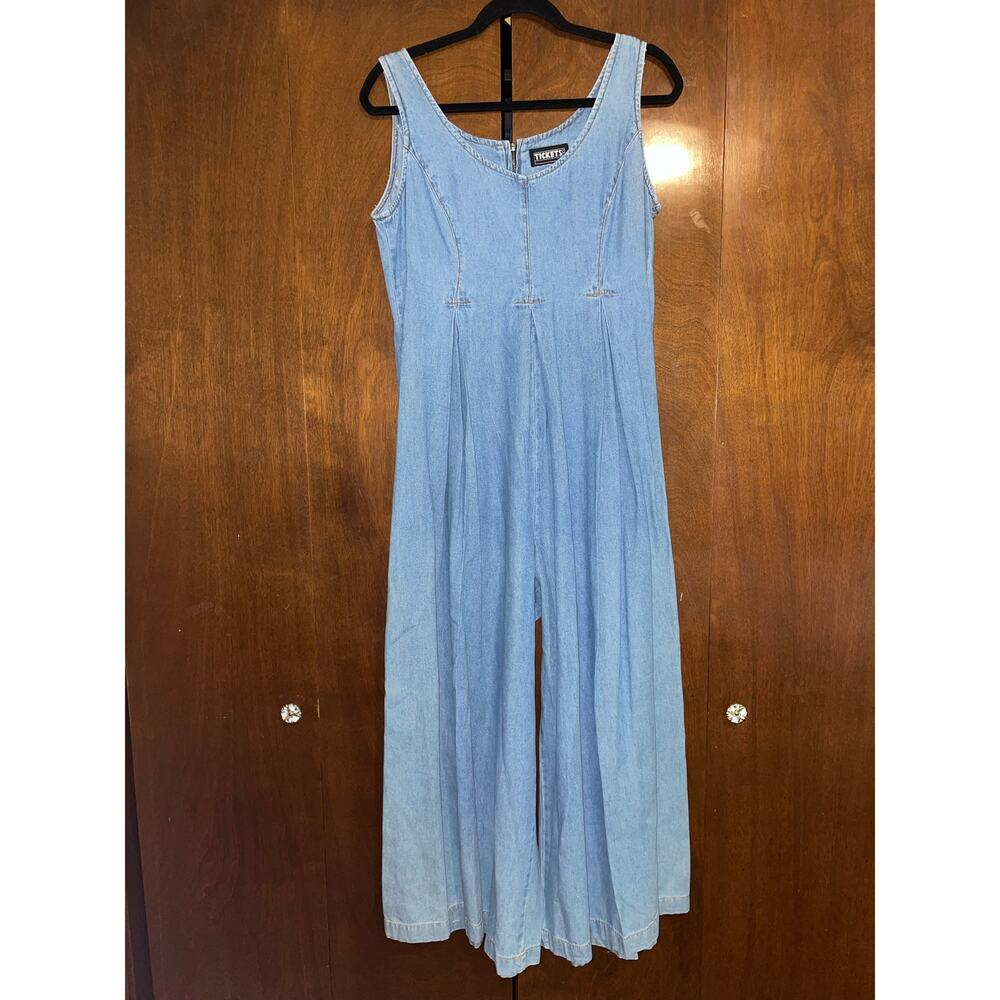 Vintage Tickets Clothing Balloon Wide Leg Denim Jumpsuit 90s Y2K Boho READ4SIZE